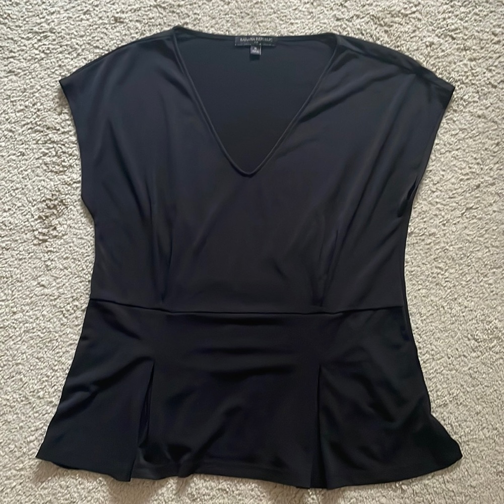 Banana republic black short sleeve top